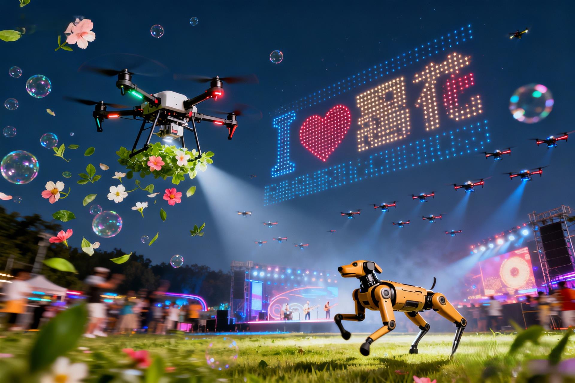 300架无人机点亮京郊学子科技梦